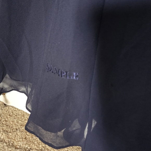 Bill Levkoff Navy Sample Gown Size 10 - Picture 6 of 9